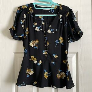 3 for $15 Moa Moa floral peplum blouse